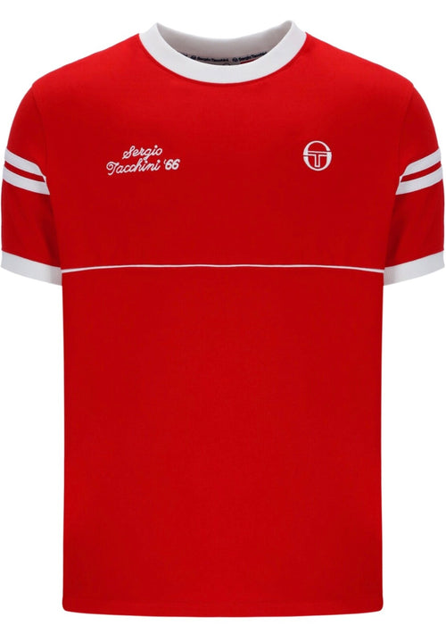 Arsenal Colours - Sergio Tacchini Orion Davis Red Tennis T-Shirt - Ltd Edition