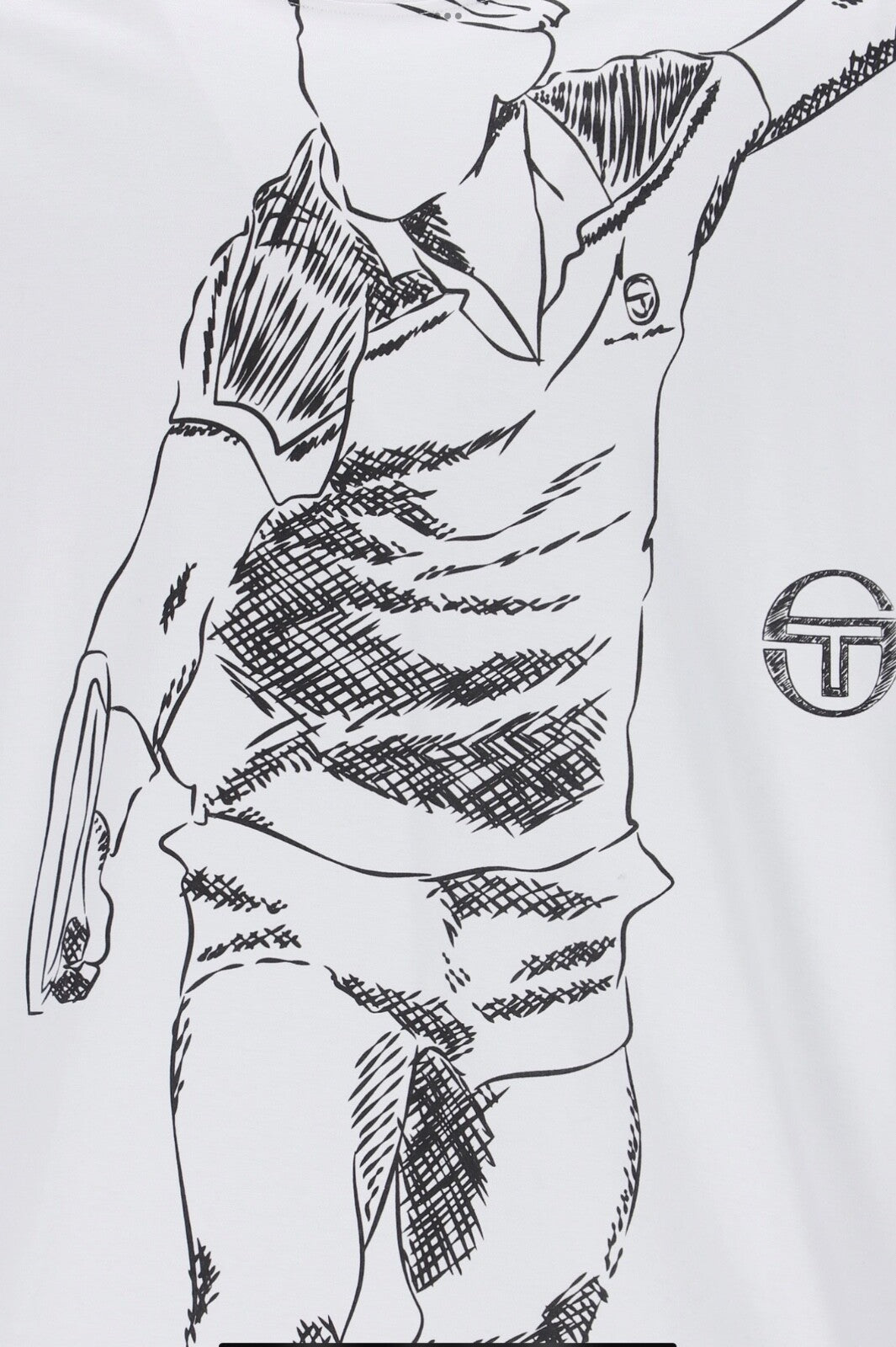 Sergio Tacchini Faro White T-Shirt - Ltd Edition - Relaxed FitRRP £40 Half Price