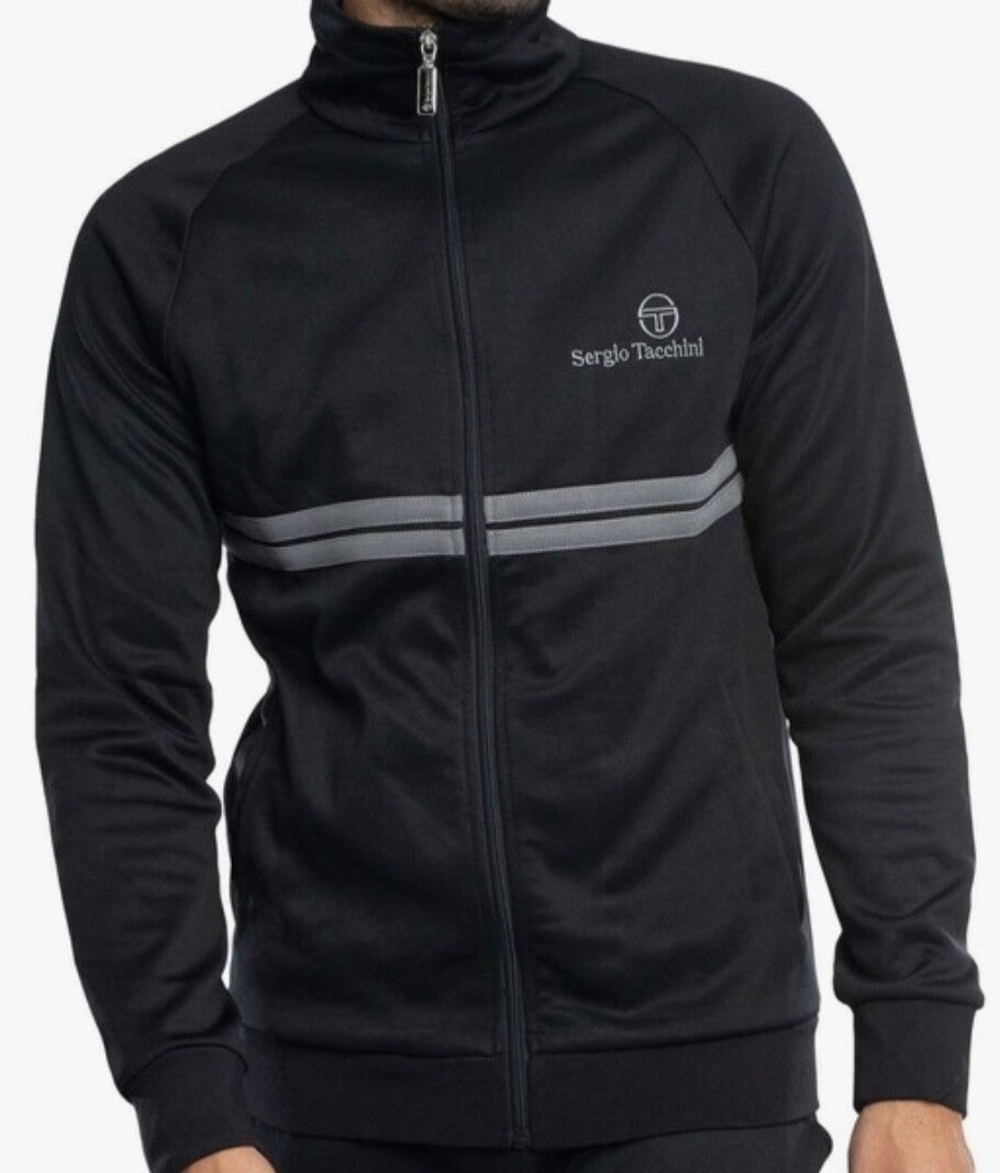 Sergio Tacchini New Dallas Black McEnroe - Tennis Track Top RRP £80