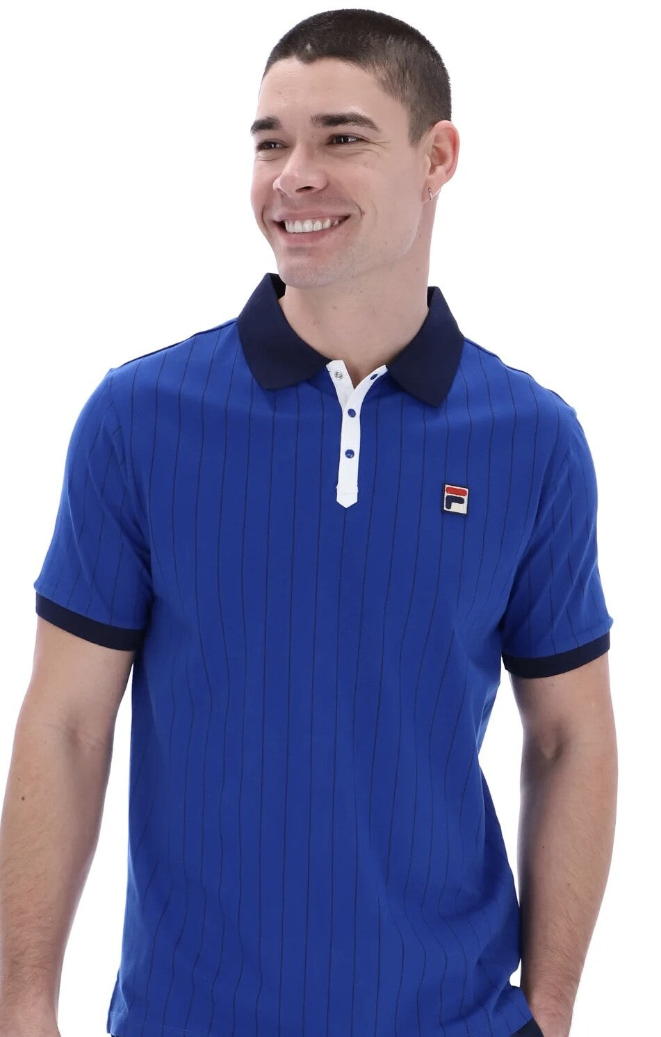 SALE! Fila Borg French Open BB1 Blue Polo Tennis Shirt - 100% Cotton