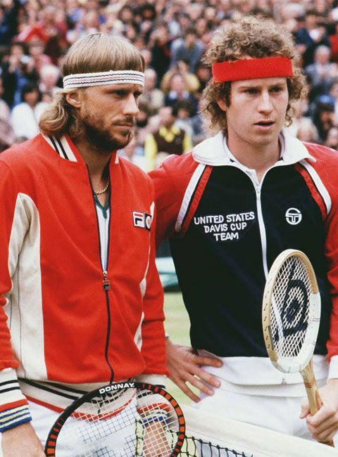 Fila Vintage Borg Wimbledon Settanta Tennis Track Top Red/Blue RRP £80