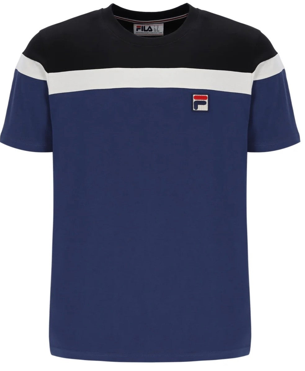 Fila Borg Aiden Tennis T-Shirt in Fila Blue & Black