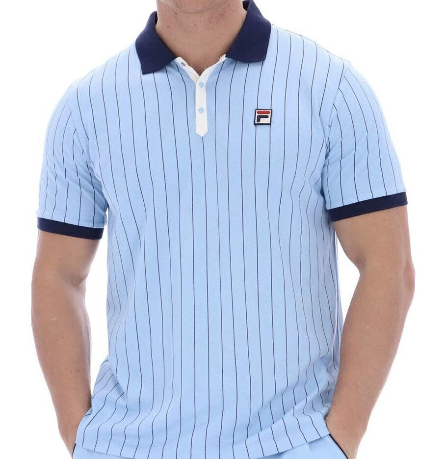 Fila Bjorn Borg BB1 Polo - Iconic Tennis Shirt - Sky Blue - Man City Colours