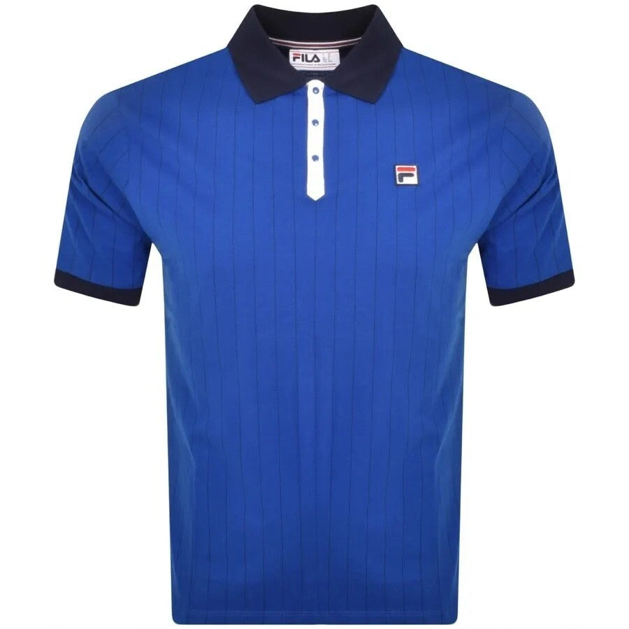 SALE! Fila Borg French Open BB1 Blue Polo Tennis Shirt - 100% Cotton