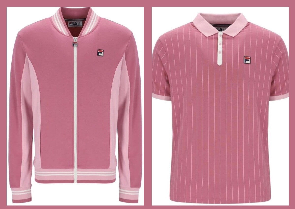 Fila Vintage Borg Settanta Tennis Track Top & BB1 Polo (Pink) RRP £120