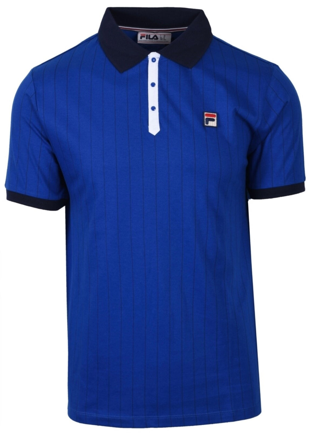 SALE! Fila Borg French Open BB1 Blue Polo Tennis Shirt - 100% Cotton