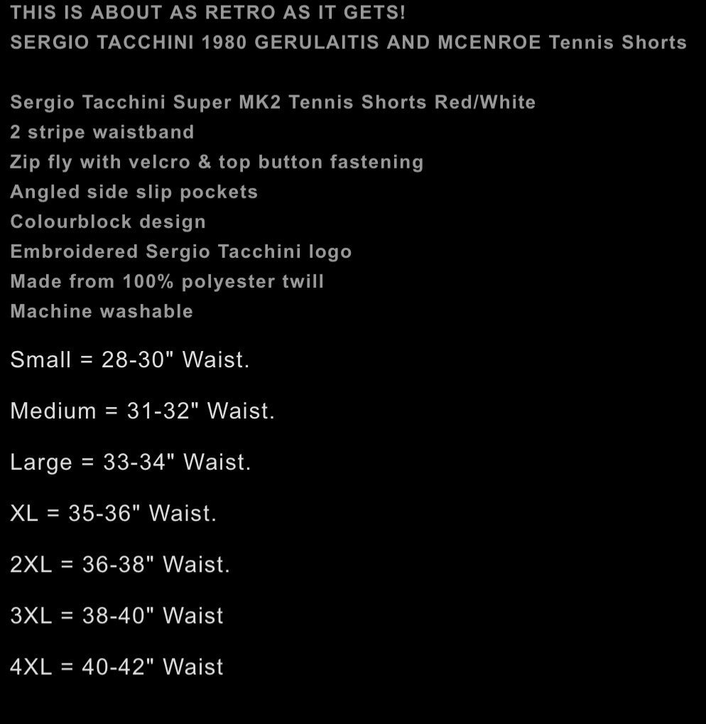 Sergio Tacchini McEnroe Outfit #6 Track Top, Shirt, Shorts, Socks + Red Headband