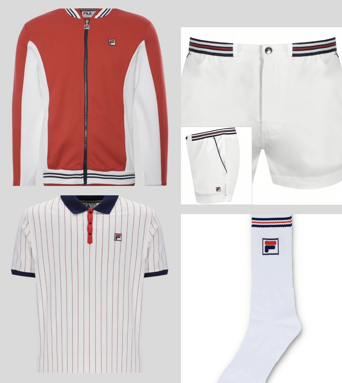Fila Bjorn Borg Wimbledon Full Set (Track, Polo, Shorts & Socks) RRP £175