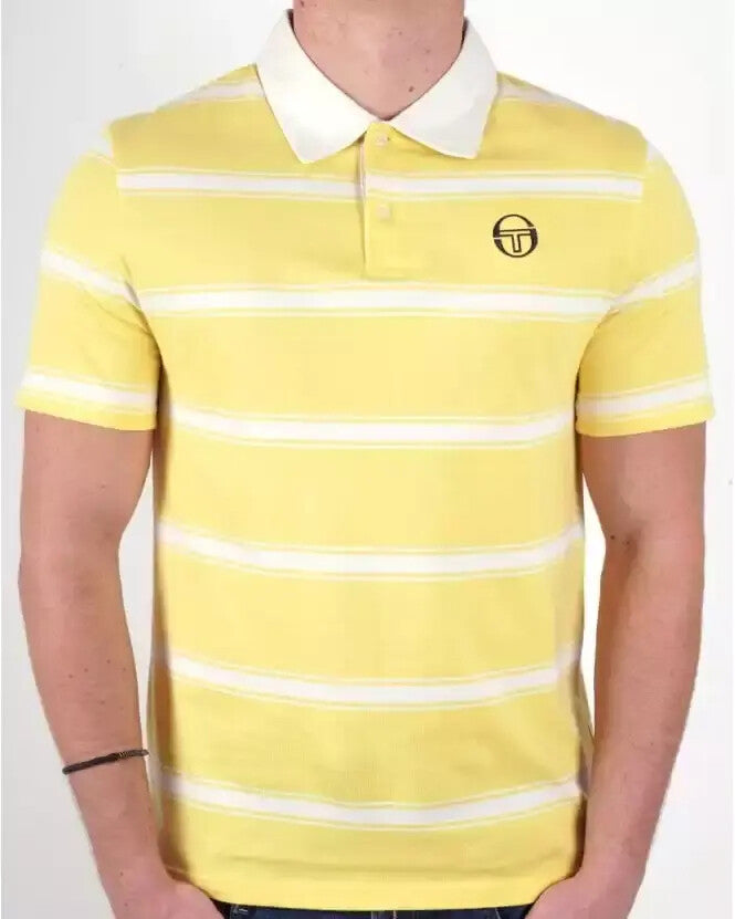 Sergio Tacchini Gerulaitis Yellow Tennis Polo Shirt - RRP £50 - Half Price!