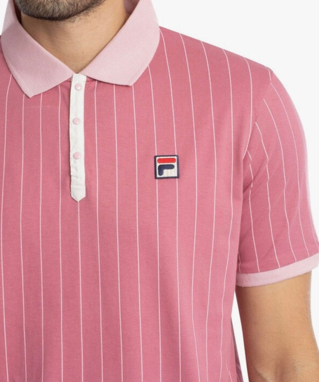 Fila Bjorn Borg BB1 Polo - Iconic Tennis Shirt - 100% Cotton - Rose Pink