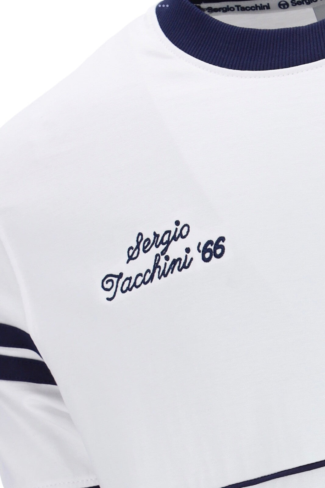 Tottenham Colours Sergio Tacchini Orion Davis White Tennis T-Shirt - Ltd Edition