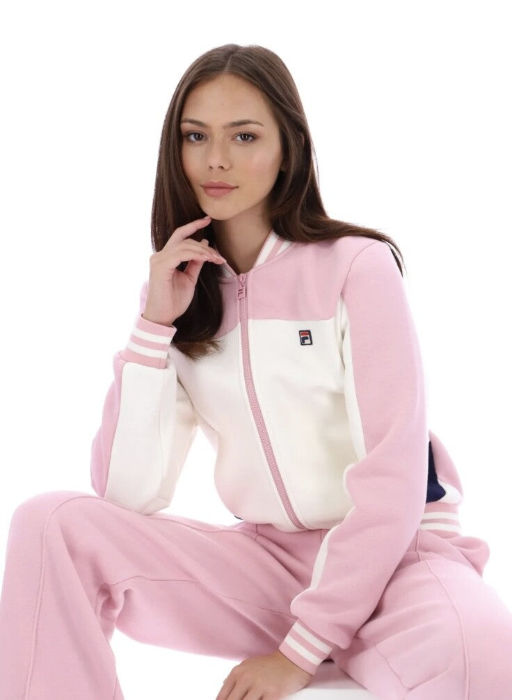 Fila Vintage ‘ HEROINE’ Pink Women’s Tennis Track Jacket - RRP £80- HALF-PRICE!!