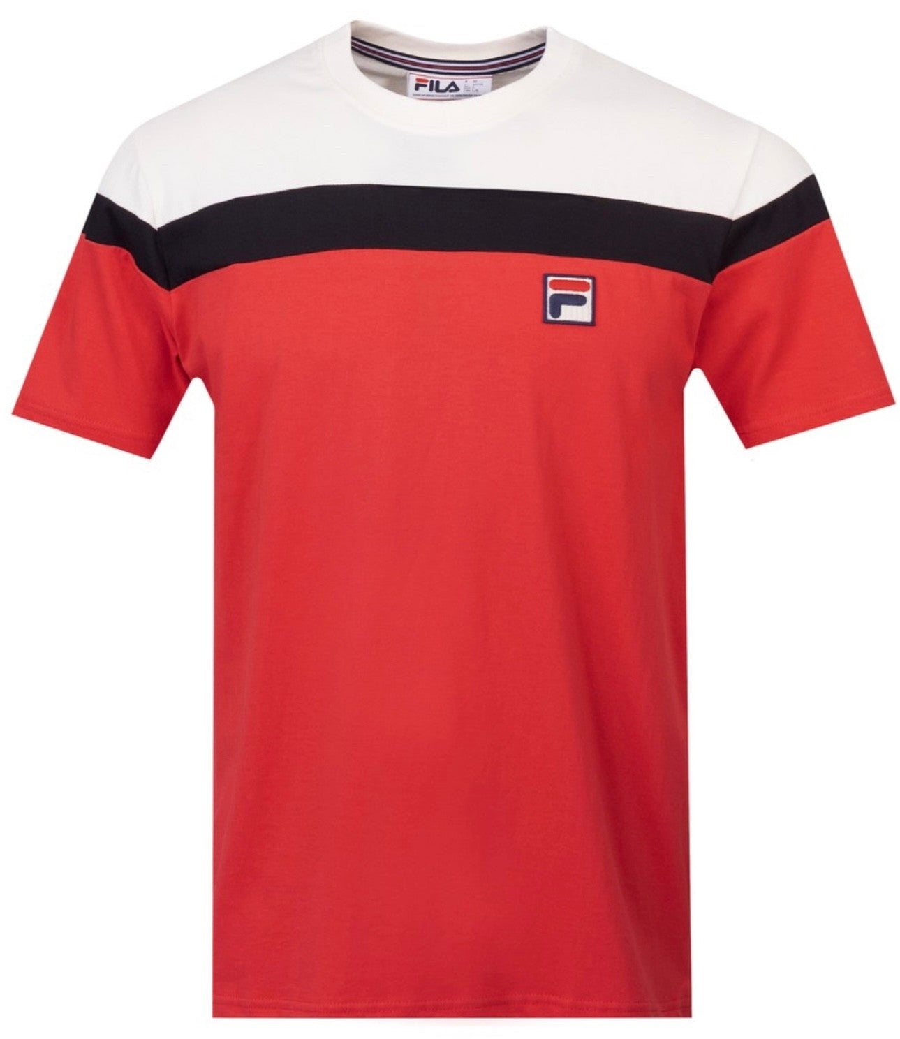 Fila Borg Aiden Tennis T-Shirt in Fila Red & Black