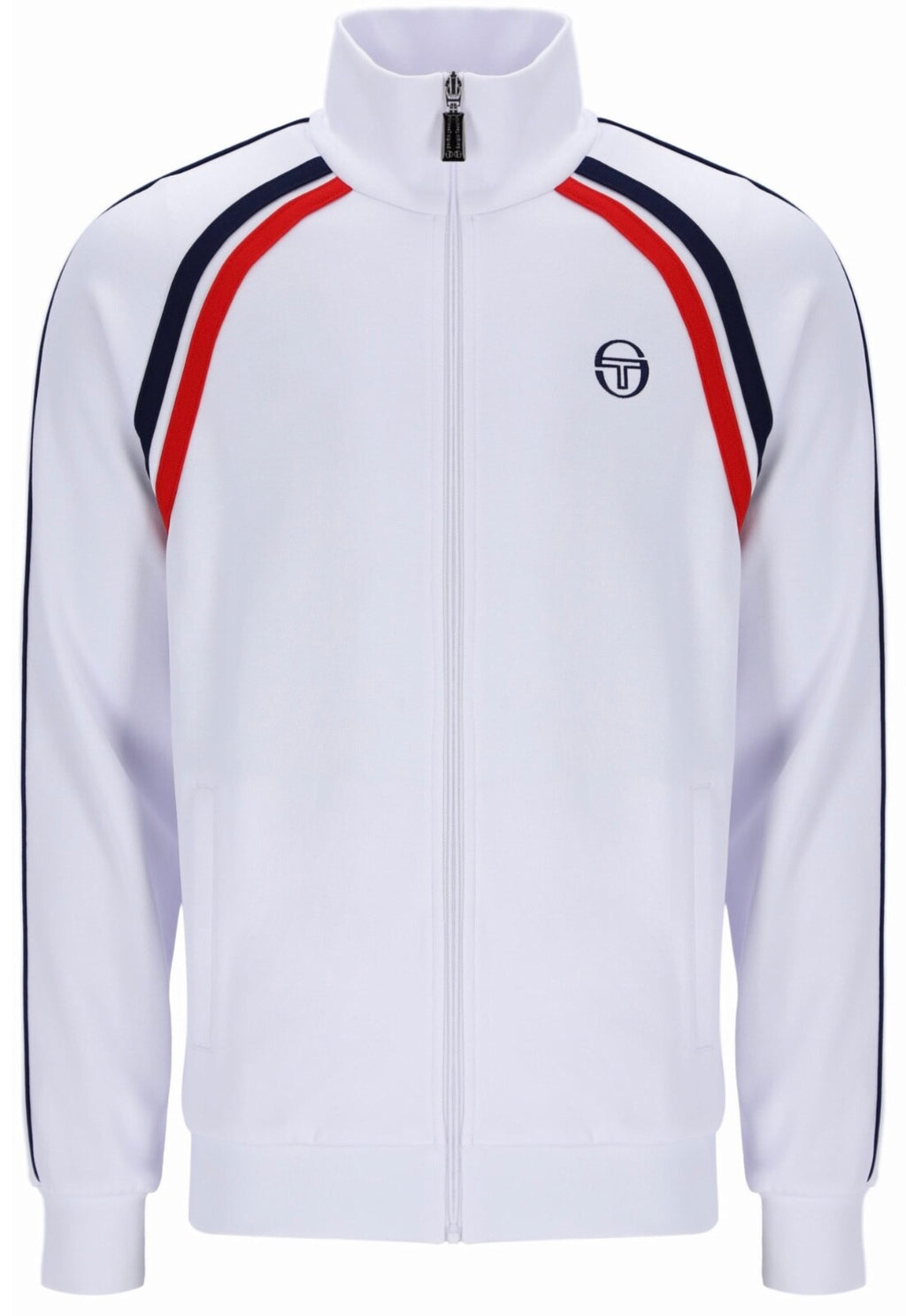 Sergio Tacchini New Ghibli McEnroe White/Blue/Red - Tennis Track Top RRP £80