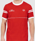 Arsenal Colours - Sergio Tacchini Orion Davis Red Tennis T-Shirt - Ltd Edition