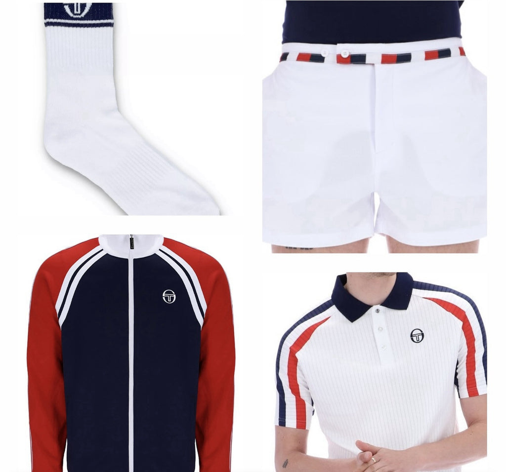 Sergio Tacchini McEnroe Outfit #2 Track Top, Shirt, Shorts, Socks + Red Headband