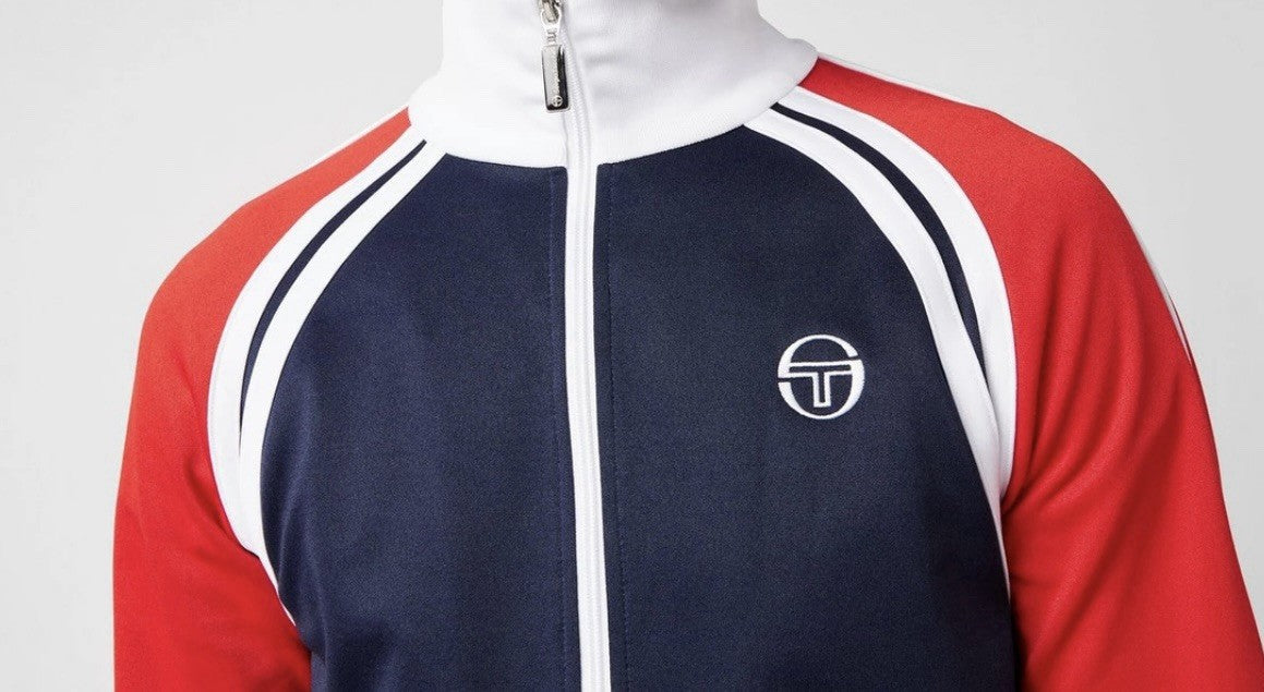 Sergio Tacchini New Ghibli McEnroe Blue/Red - Tennis Track Top RRP £80