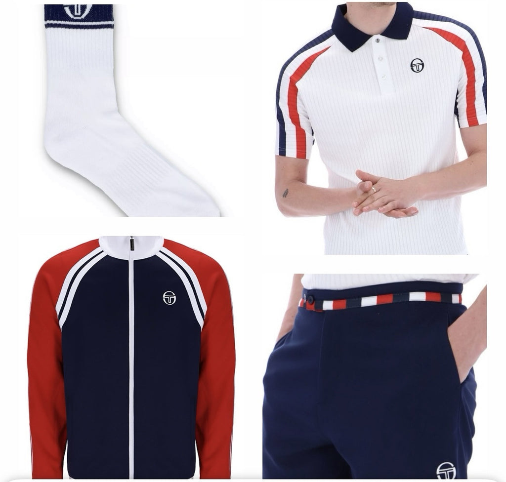 Sergio Tacchini McEnroe Outfit #3 Track Top, Shirt, Shorts, Socks + Red Headband